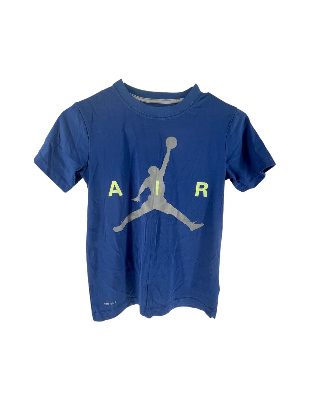 Nike Air Jordan Boys Blue Graphic Short Sleeve T-Shirt Youth Size Small